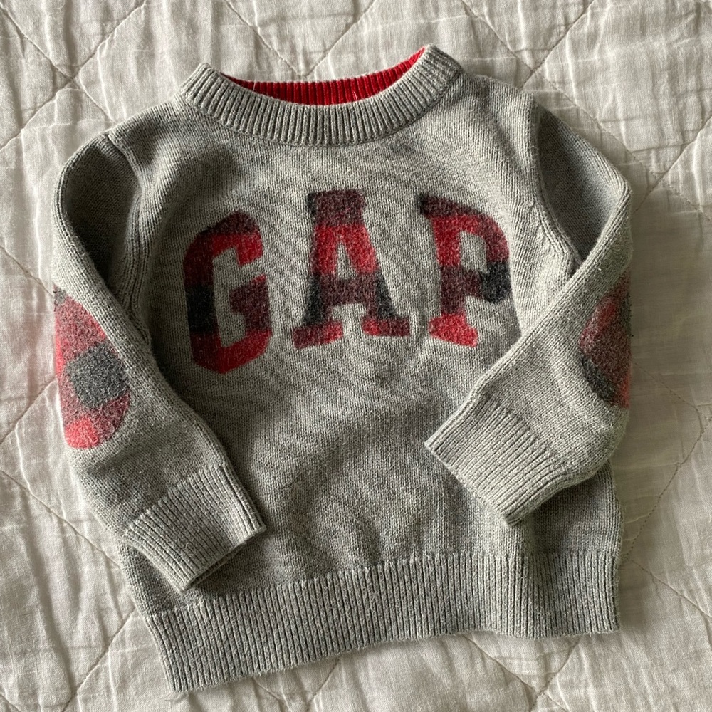 Baby Gap plaid sweater 18-24mos
